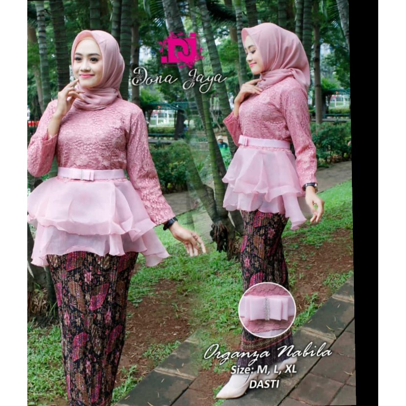 Kebaya Brokat Organza / Set Kebaya Wisuda / Set Kebaya Pesta Remaja
