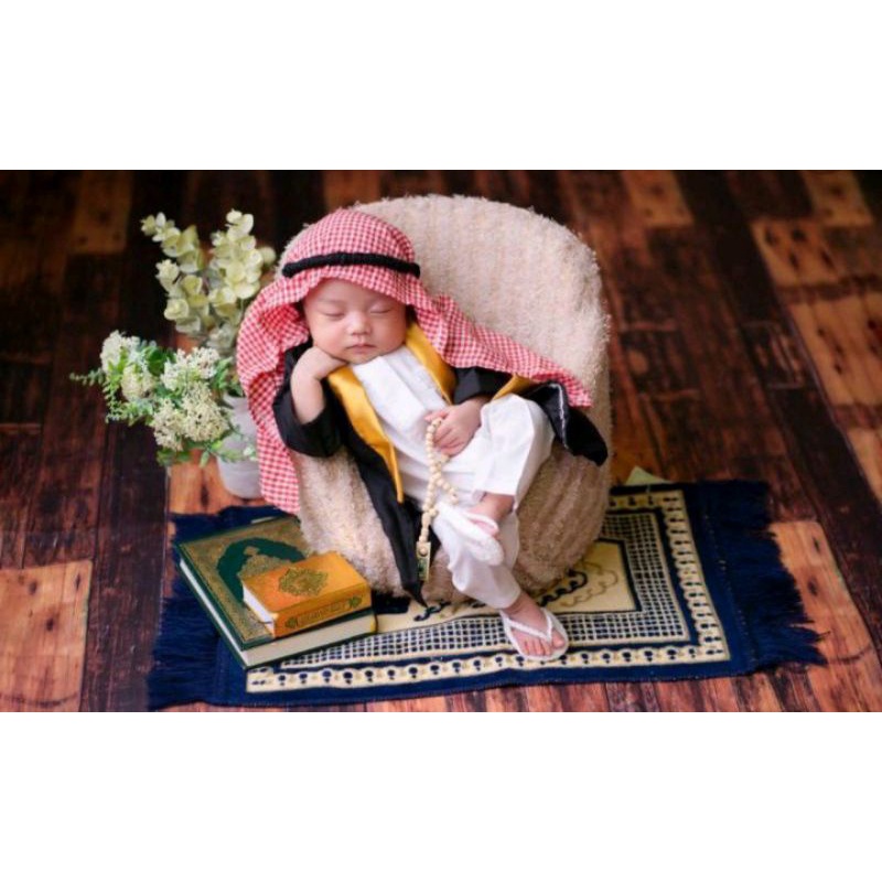 JUBAH ANAK LAKI-LAKI/JUBAH ANAK NEWBORN/PROPERTY STUDIO/KOSTUM ANAK LUCU/JUBAH ARAB