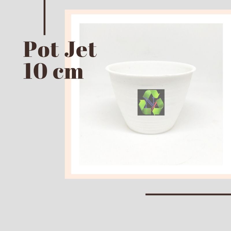 Pot Tanaman Bunga Plastik / Pot Jet Guci 10 cm