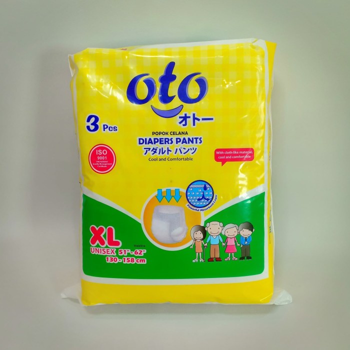 celana - pants, popok, popok dewasa,  RAK - OTO Diapers Adult Pants / Popok Dewasa model Celana size XL isi 3 pcs