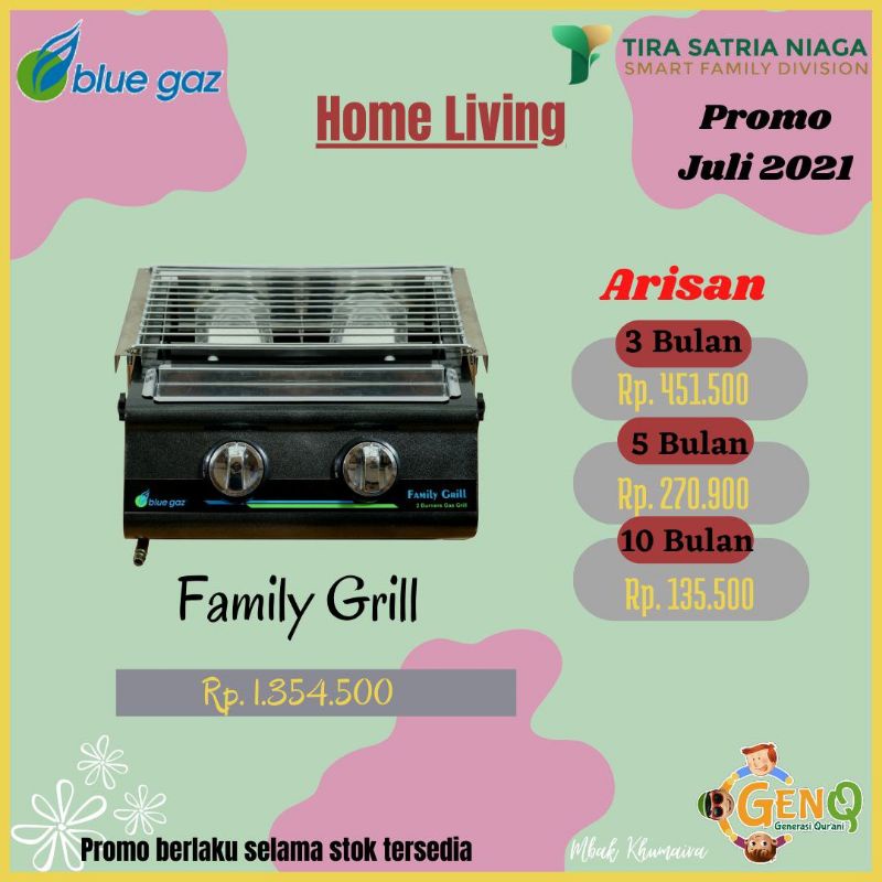 Family Grill Blue Gas
