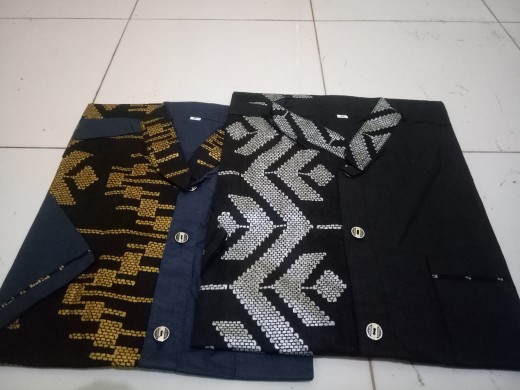 Kemeja Batik Pria Ppbtk07 Kombinasi Modern Style Casual Modis Trendy M L Xl