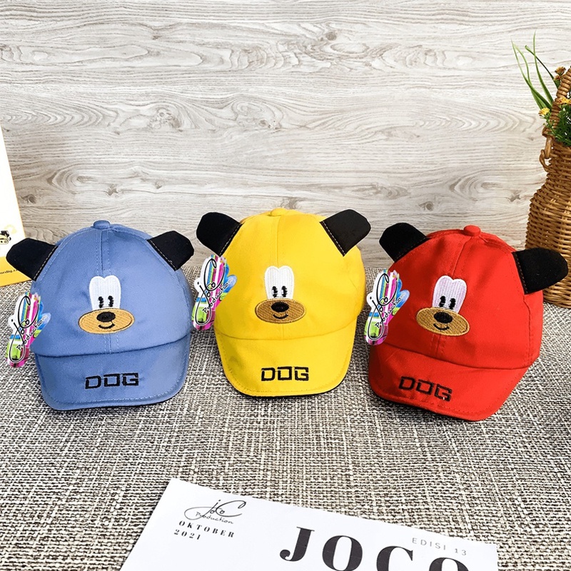 Jocoproduction - Topi Fashon Baby Hat Doggie Cute Anak Bayi Laki-laki & Perempuan Unisex Bordir-4
