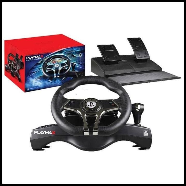 Playmax Hurricane Steering Wheel For Ps4 & Ps3
