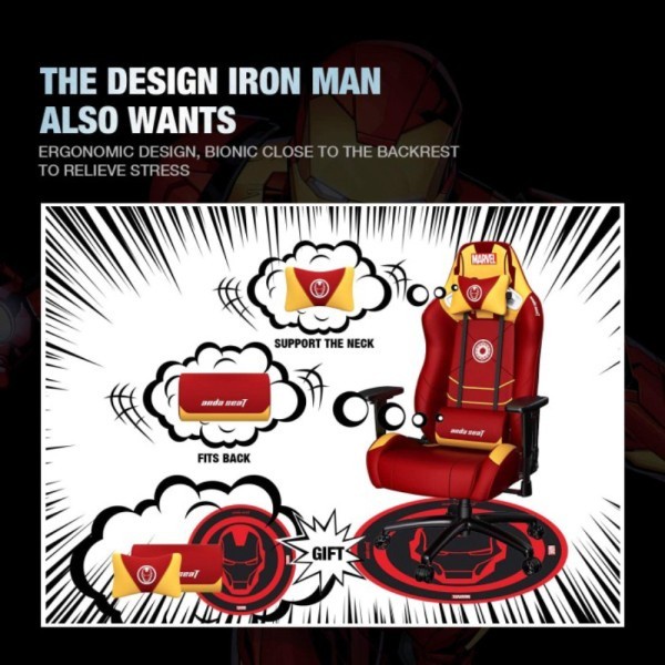 AndaSeat Iron Man Edition Gaming Chair / Kursi Gaming