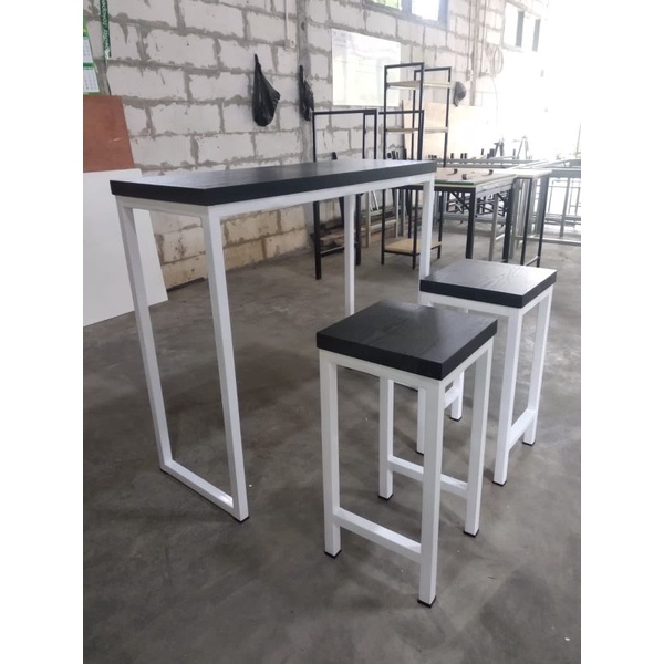 meja kursi makan minibar cafe set 2 kursi
