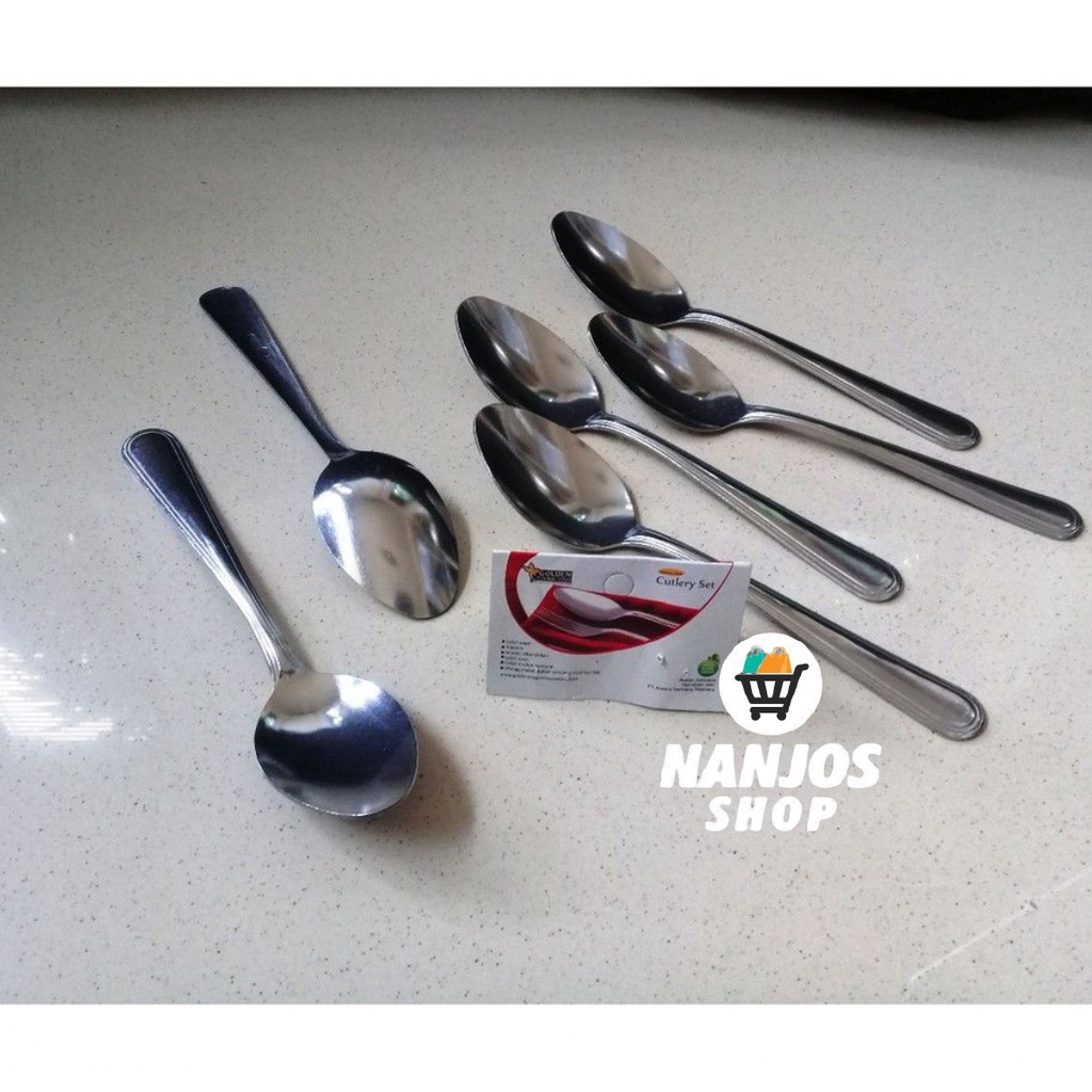 Golden Flying Fish Sendok Makan Stainless Steel 1 Set 6 Pcs SM0303