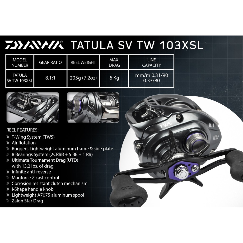 daiwa tatula sv tw 103xsl
