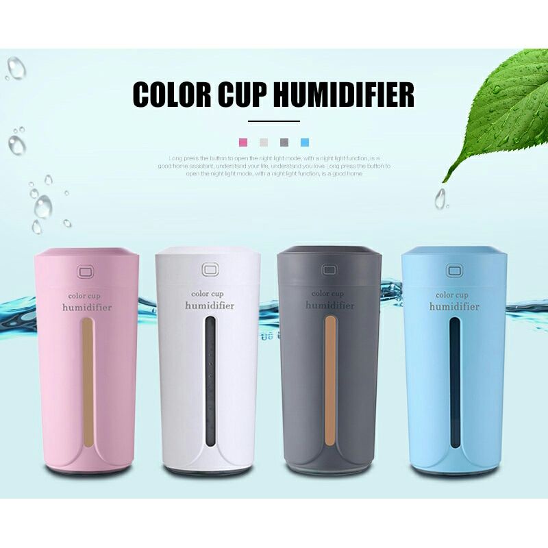 Air Color Cup Humidifier Ultrasonic Aromatherapy 230ml HUMI - SPT-001- Gray