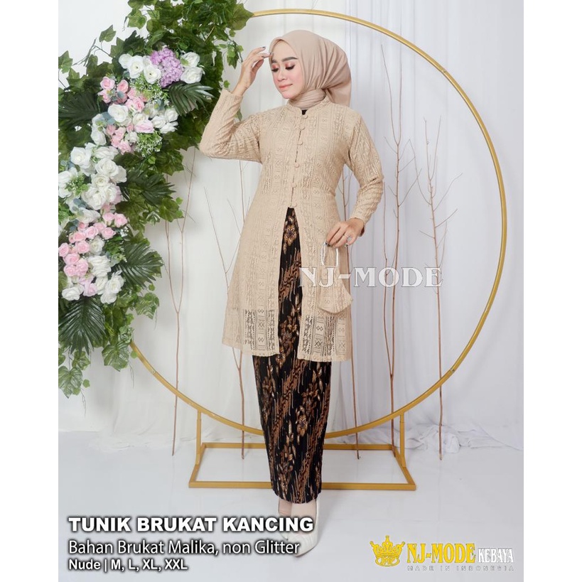 (ATASAN SAJA) Tunik Kancing Depan / Brukat / Kebaya Modern Original / Outfit Terbaru BridesMaid