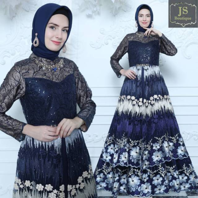 DRESS IVAN 3 ORIGINAL JS COLLECTION / GAUN PESTA / GAMIS KONDANGAN / MEWAH ELEGANT