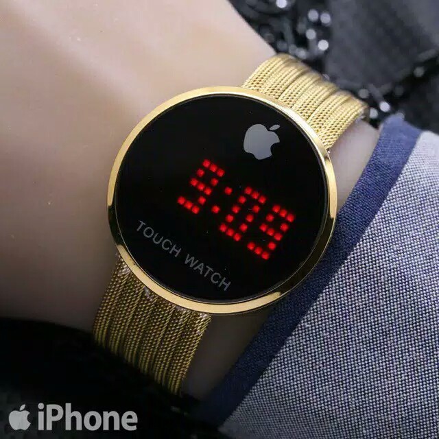 JAM TANGAN APPLE RANTAI PASIR GOLD
