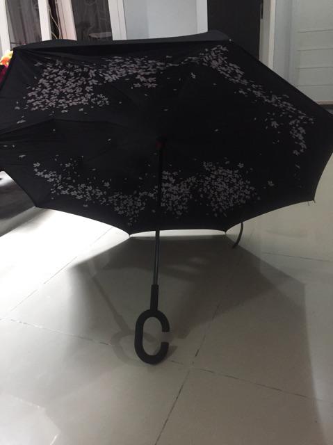 Payung Terbalik Reverse Umbrella With C Handle