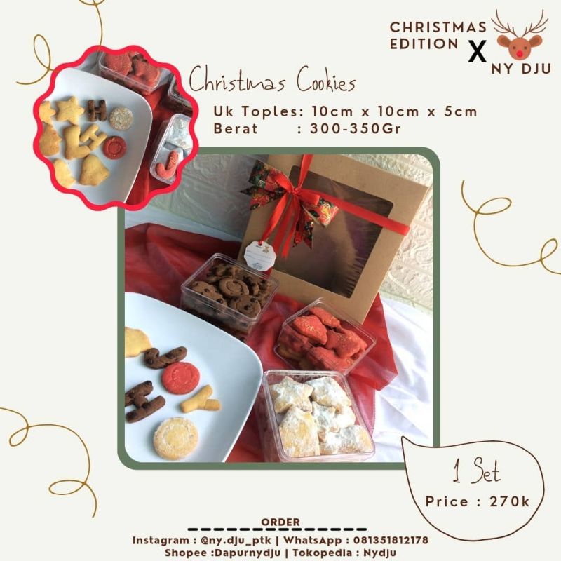 Hampers Christmas 2021/Hampers Natal/Christmas Cookies/Kue Kering Natal/Cookies Set/Christmas GiftBo