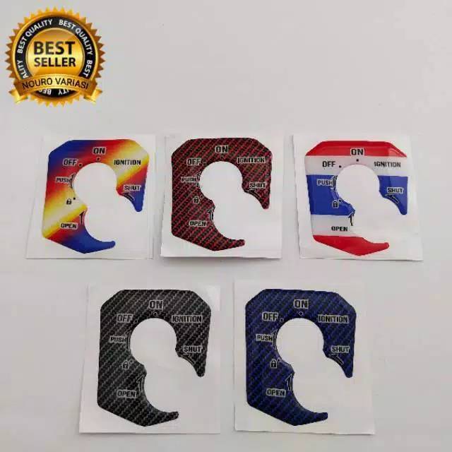 EMBLEM LOGO HONDA SONIC 150 R  CB150 R CB 150 R LOGO TUTUP KUNCI  KONTAK KARBON HITAM