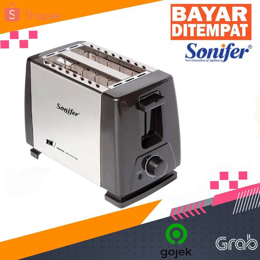 Sonifer Toaster SF-6007 - Pemanggang Roti Tawar / Roti Otomatis Loncat
