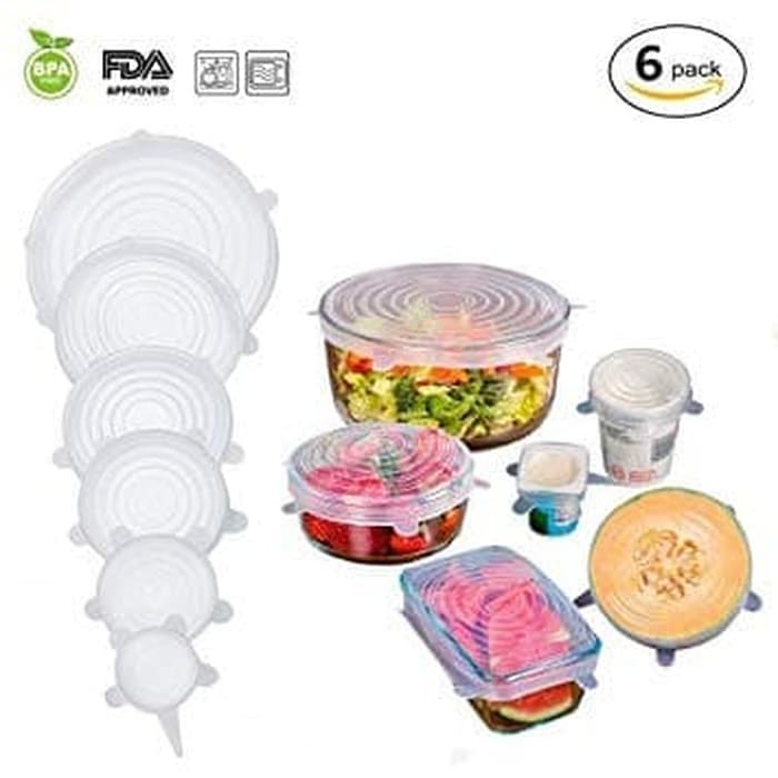 Sgmshop Fresh Food Silikon Cover Makanan Tetap Awet Anti Tumpah 6 in 1