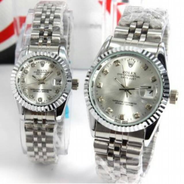 JAM COUPLE ROLEX SILVER ELEGANT