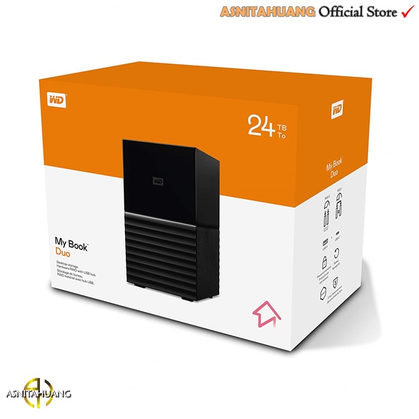 WD My Book Duo 24TB Desktop RAID External Hard Drive HDD