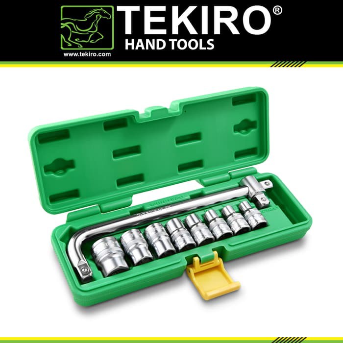 TEKIRO - KUNCI SOCK 10 PCS PER SET 12 PT SEGI DUA BELAS 8 - 24 MM ORIGINAL