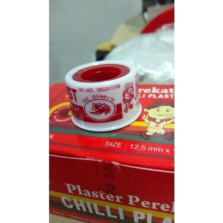 Plester Perekat Chili Plast 1,25 cm x 1 m | Plester Coklat Per Roll