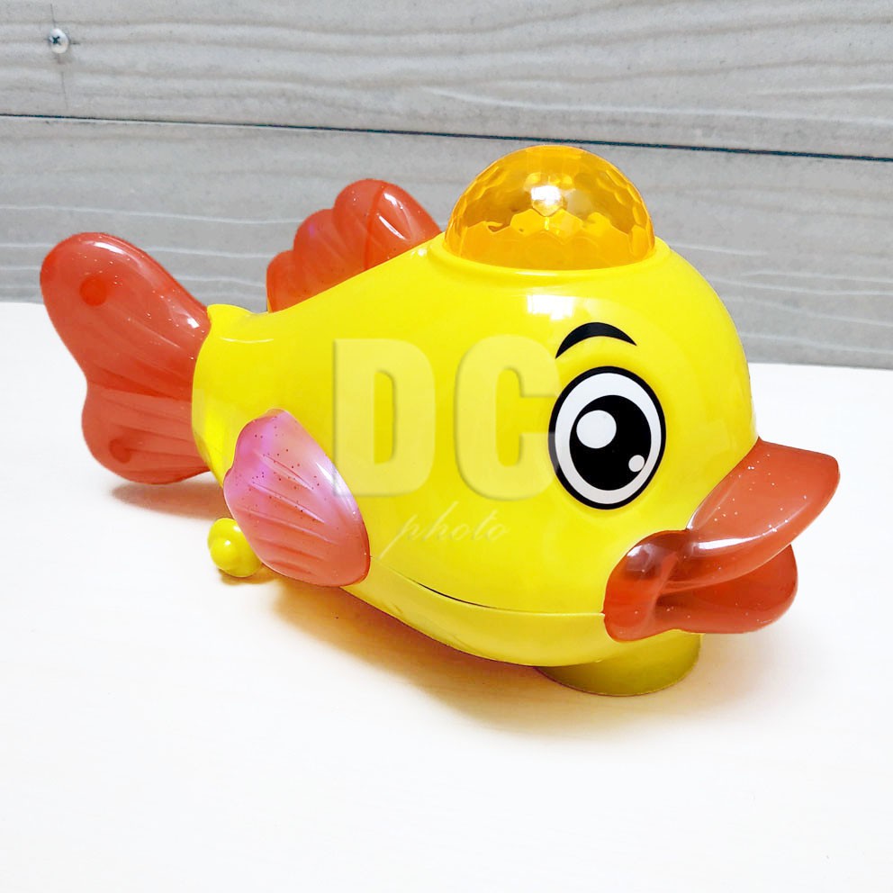 Mainan Anak Funny Fish 3D Light | Ikan Bisa Jalan &amp; Ekor Goyang Dengan Lampu &amp; Musik