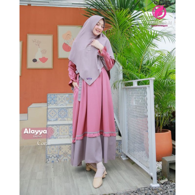 Alayya Dress Fania Hijab / Gamis Alayya / gamis Murah / Ori Fania Hijab / Gamis Terbaru Fania Hijab