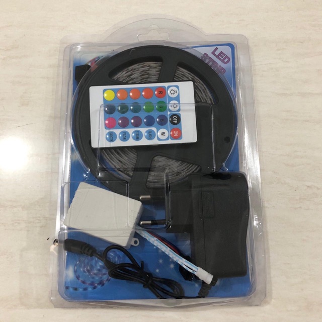 Lampu LED strip RGB warna - warni 2835 remote