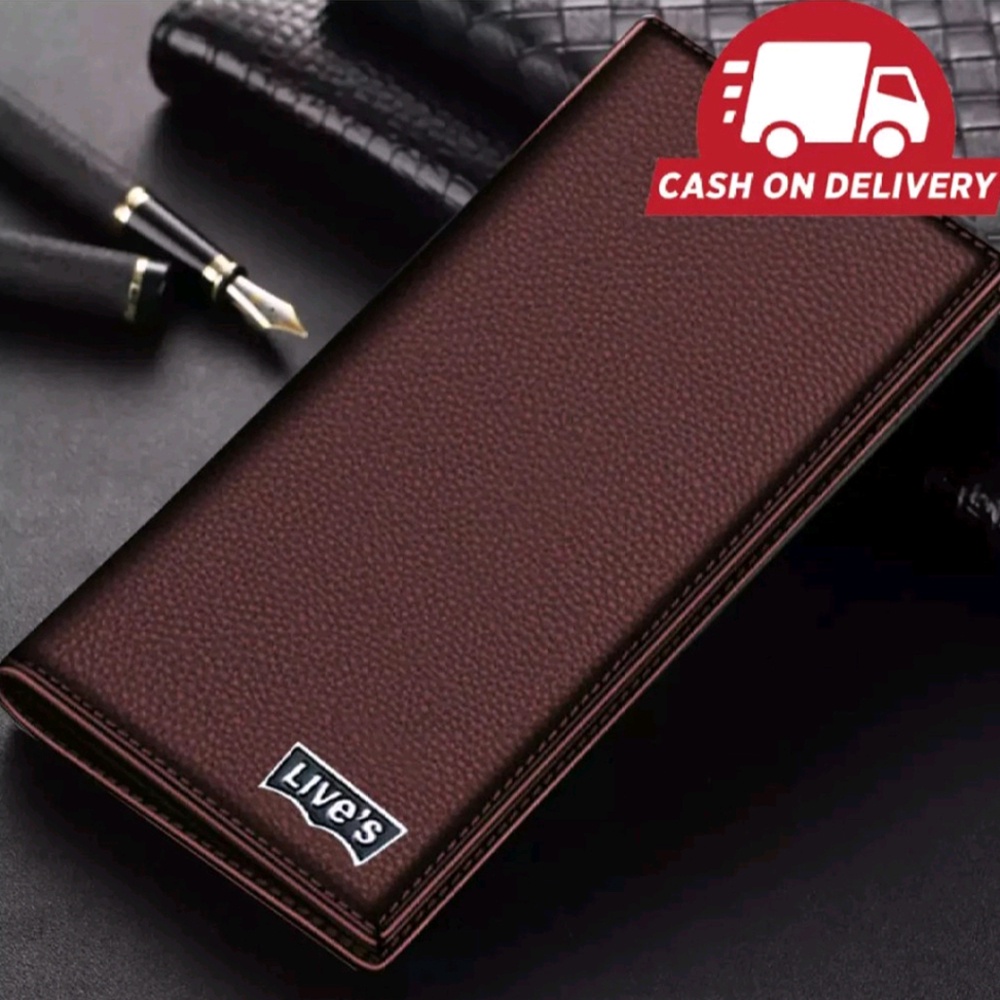 BAYAR DI TEMPAT Dompet Pria Panjang Long Leather Business Wallet Famous Brand