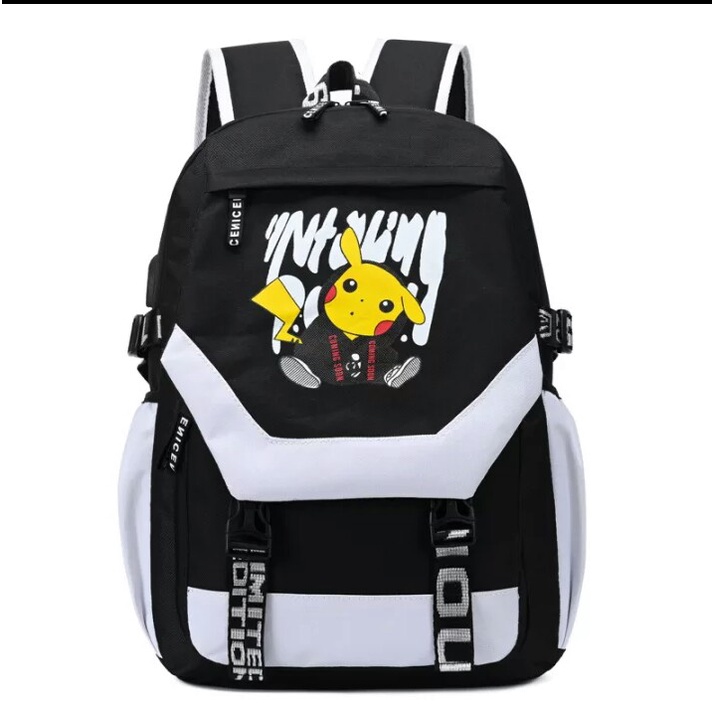 PTM--TAS RANSEL ANAK LAKI LAKI POKEMON TAS SEKOLAH ANAK SD SMP TAS PUNGGUNG CEWE