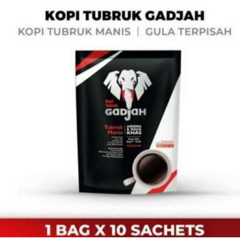 

KOPI TUBRUK KANIS GADJAH GAJAH 250 GR ISI 10 SACHET 25 GR