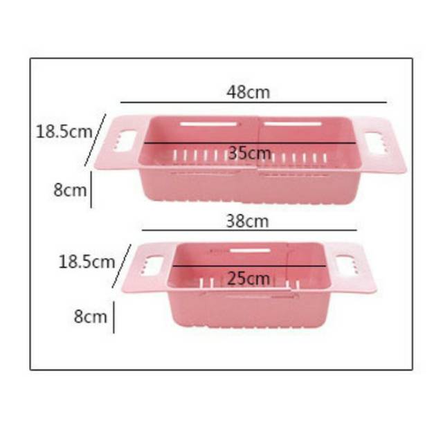 Keranjang Wadah Cuci Sayur Buah Saring Air Bisa Ditarik NORDIK