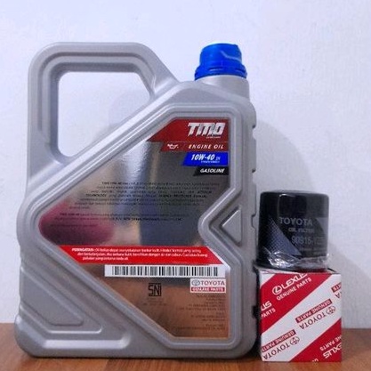 Bohobliss01 Paket Oli Toyota-Tmo 10W-40 & Filter Oli Yaris Vios Limo Corolla Soluna Starlet