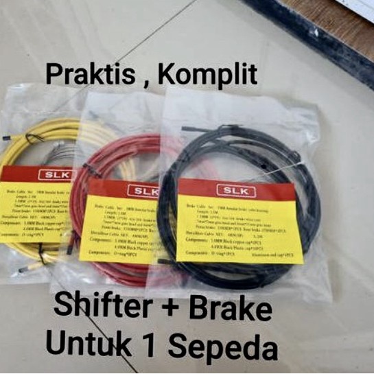 Cable set sepeda SLK kabel kit komplit brake rem shifter housing inne