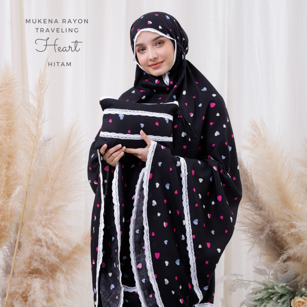 Mukena Dewasa Rayon Traveling Heart