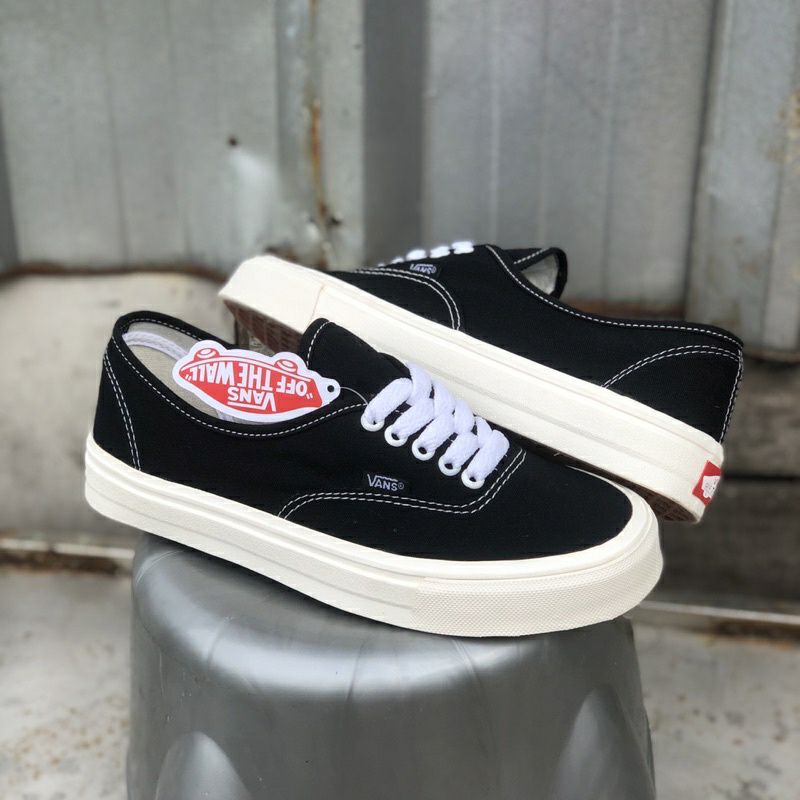 Sepatu Vans Authentic Eco Theory Black/Natural Sneakers Pria Wanita