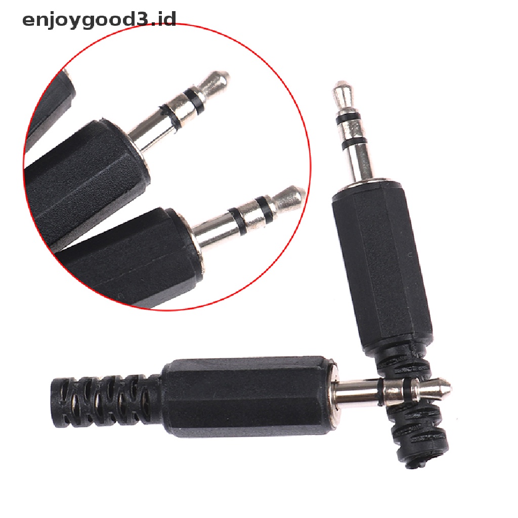 Konektor Jack Audio Male Mono Stereo 3.5mm 3 Pole Untuk Headphone