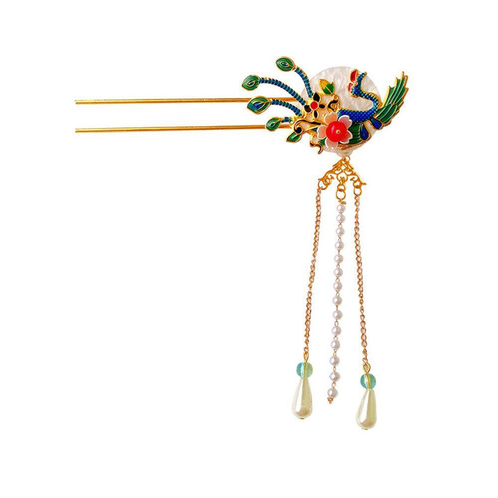 Augustina Tusuk Konde Bentuk U Desain Bunga / Kupu-Kupu Hias Mutiara Gaya Retro / Elegan Untuk Wanita