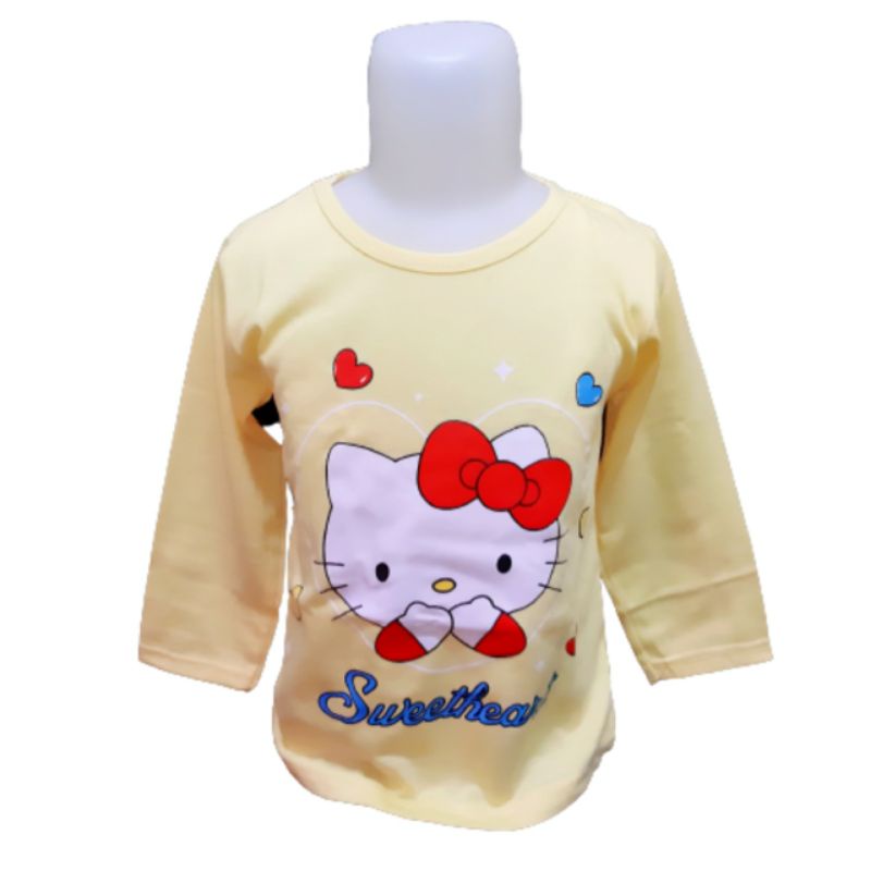 kaos anak perempuan lengan panjang 1-10tahun motif BARBIE GIRL