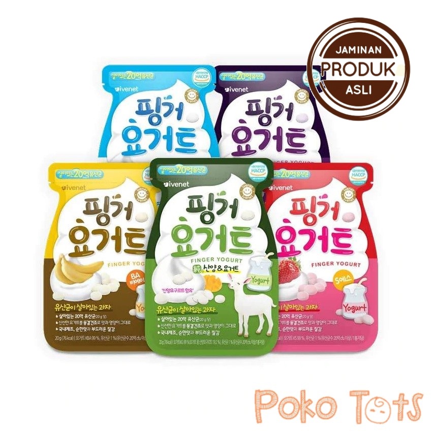 Ivenet Finger Yogurt 20gr Cemilan Permen Snack Bayi dan Anak Original Korea WHS