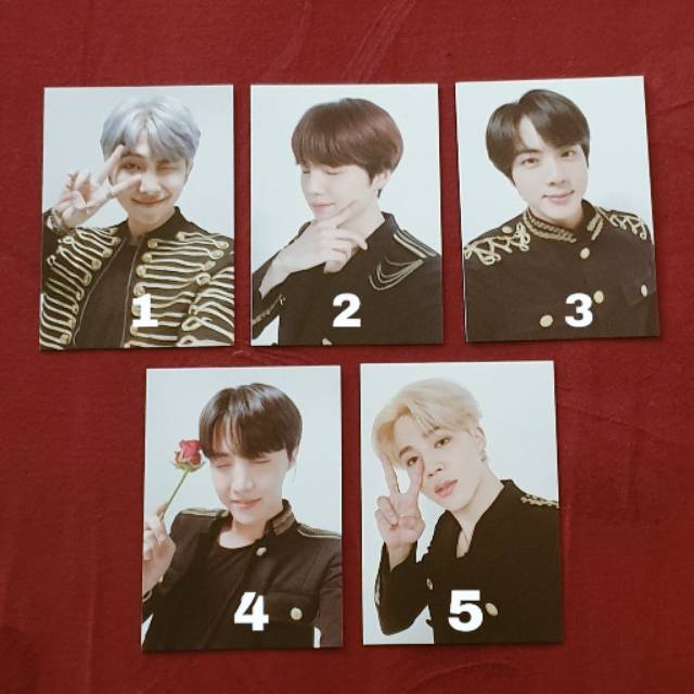 BTS Love Yourself Speak Yourself The Final memorial label tag photo cards