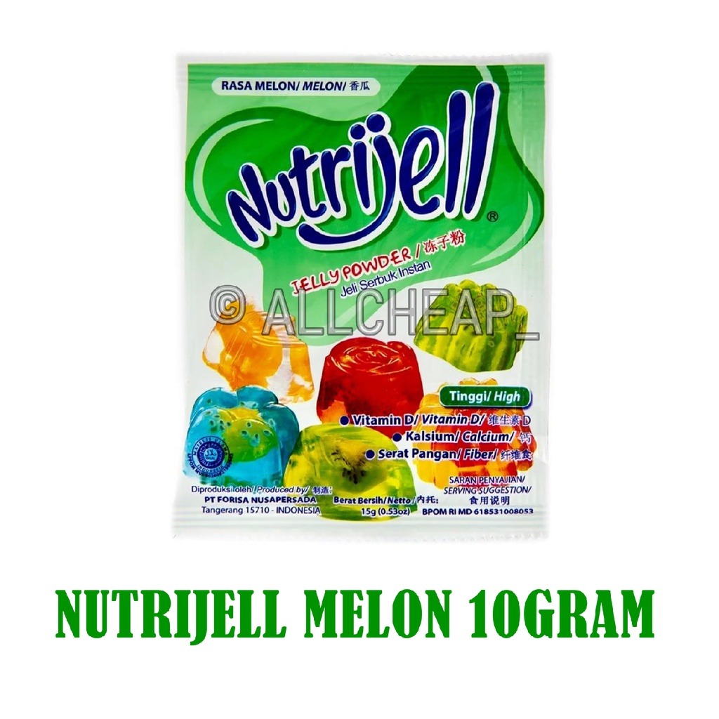 Nutrijell agar&quot; Jelly Powder Nutrijel ekonomis Rasa melon honedew 10 gr