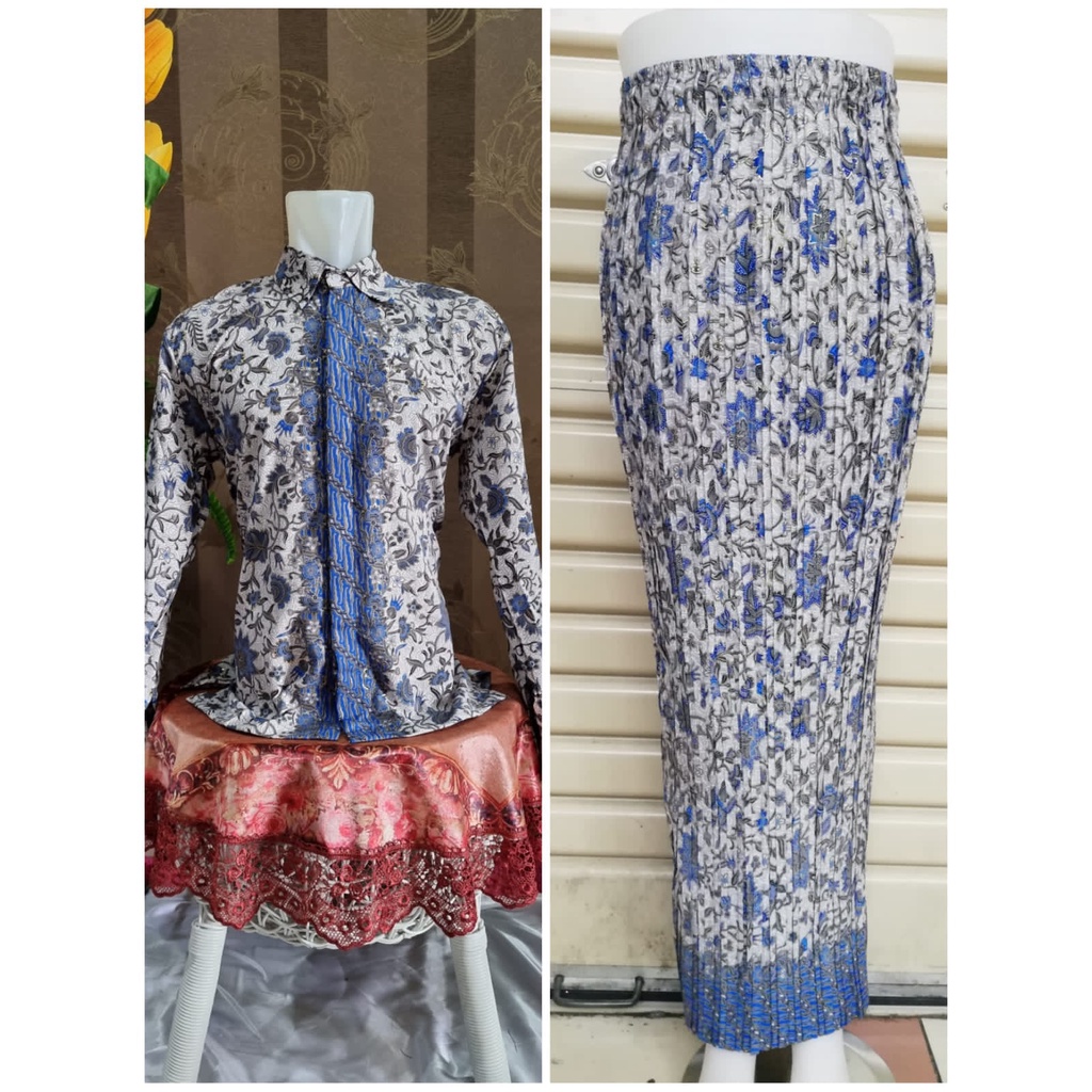 [COD] Couple Kemeja Panjang dan Rok Plisket Premium || Couple Kemeja Formal Batik || Rok Plisket MAXI JUMBO || Kemeja Batik Semi Sutra || Couple Kemeja dan Batik Premium