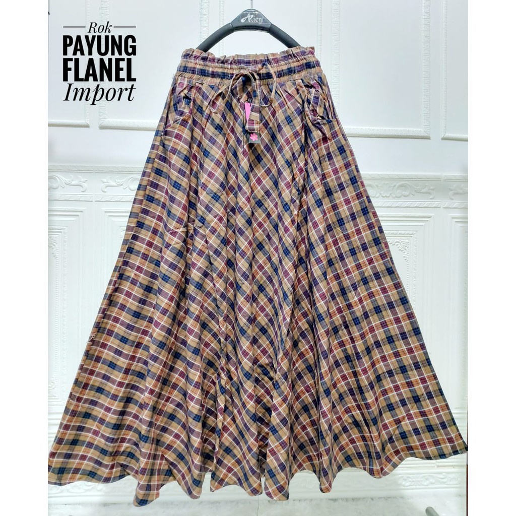 Rok Andin Model Payung Motif Kotak