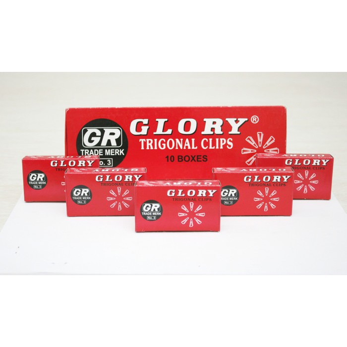 GLORY PAPERCLIP TRIGONAL NO 1, SANGAT TEBAL, 55 -60 pcs. SEKELAS SEAGULL