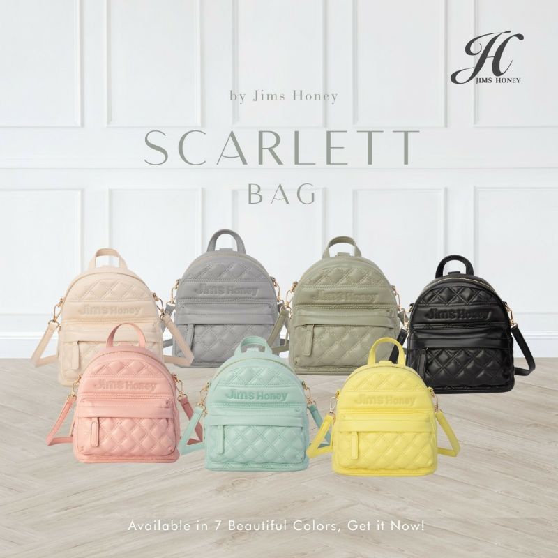 Jimshoney Scarlett Bag / Mini Bag / Ransel Mini / Tas Jimshoney / Tas Wanita / Tas Import / Tas Cewe