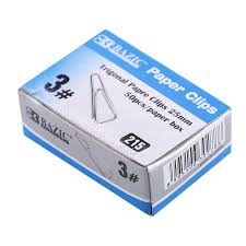 

PAPER CLIP NO 3 BAZIC 215 KLIP KERTAS KECIL SEGITIGA TRIGONAL CLIP PAPER KLIP ISI 50 PCS