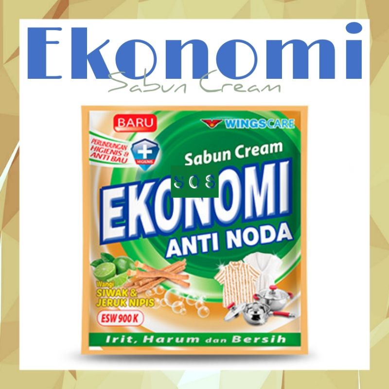 Sabun Cream Ekonomi Anti Noda Siwak dan Jeruk Nipis - sabun colek krim - wings care