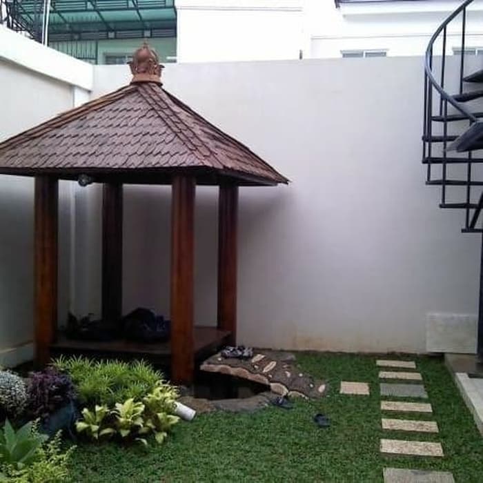 Saung gazebo kayu kelapa / Gazebo kayu kelapa berkualits /Gazebo murah permeter