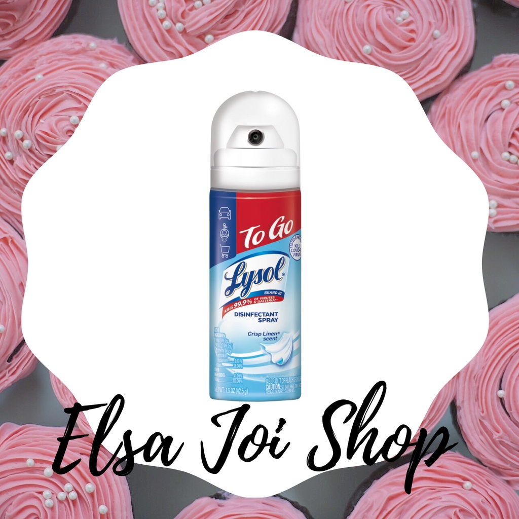 Lysol To Go Disinfectant Spray Travel Size Crisp Linen Scent